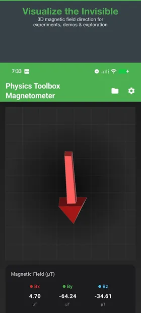 Physics Toolbox Magnetometer screenshot 3